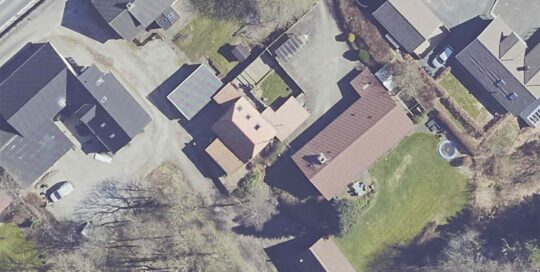 Satellitbillede af bolig og nærområde i projekt A24-004, Ryvej